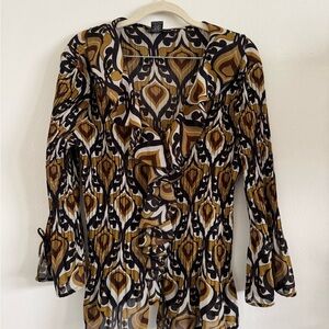 Stylish Geometric Print Blouse